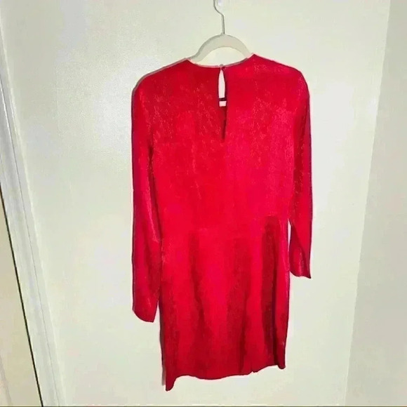 NWT & Other Stories Jacquard Snake Print Knot-Detail Mini Dress - Picture 6 of 7